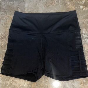 PINK Victoria's Secret Black Athletic Shorts Moisture-Wicking